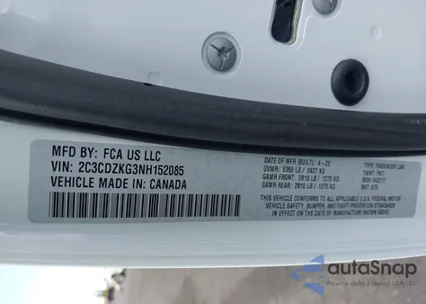 2022 Dodge Challenger Gt from USA, damaged, VIN 2C3CDZKG3NH152085